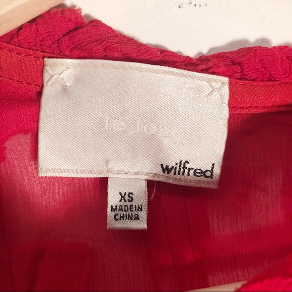 Aritzia Wilfred Le Fou Red Henriette Blouse - Picture 4 of 7